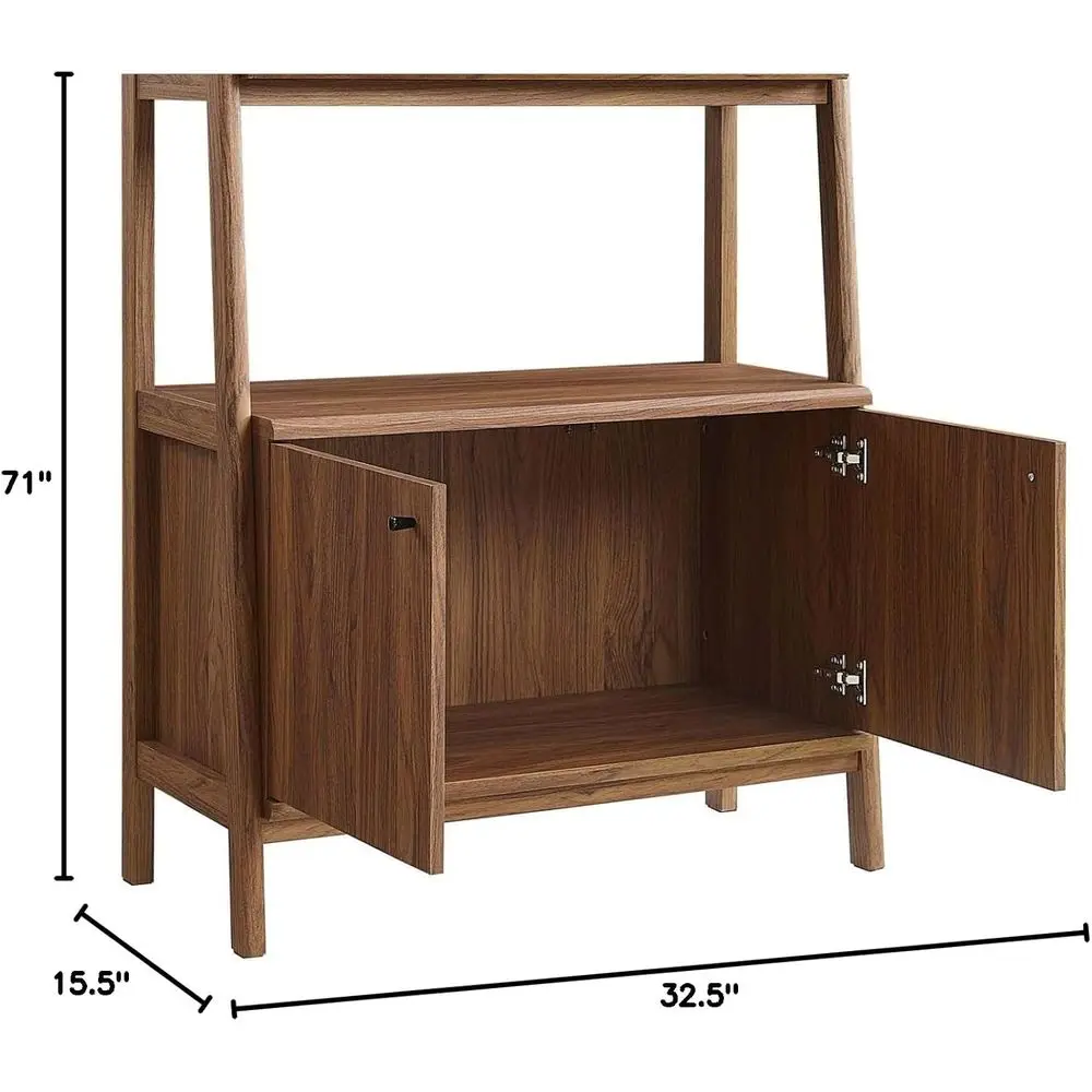 Vitrina de estantería de nogal 33