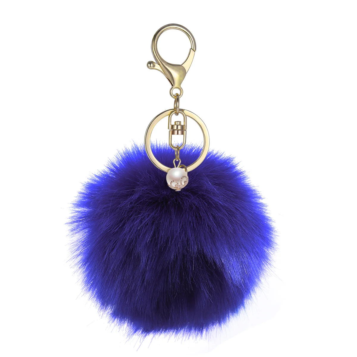 

Key Ring Soft Pom Pom Charm For Handbag Ball Car Decoration Keychain Ball Pendant Cute Gift Idea Blue