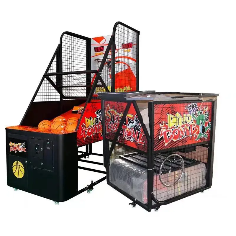 Quality Coin Operated Amusement Arcade Sport Ticket Redemption Basketball Hoop Games Machine