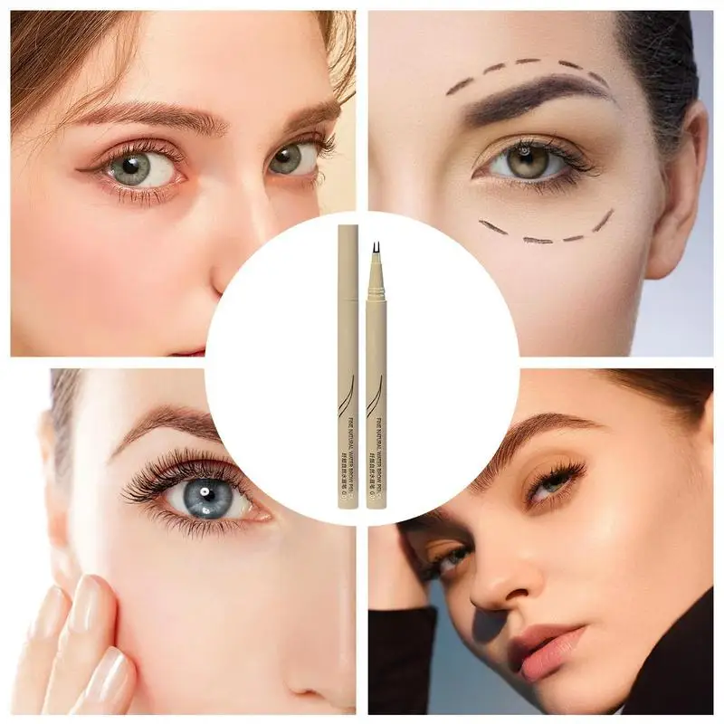 Double Tip Lower Lash Pen Waterproof Eyeliner Pen Long Lasting Waterline Eyeliner Ultra Fine Smooth Smudge Proof Quick Dry