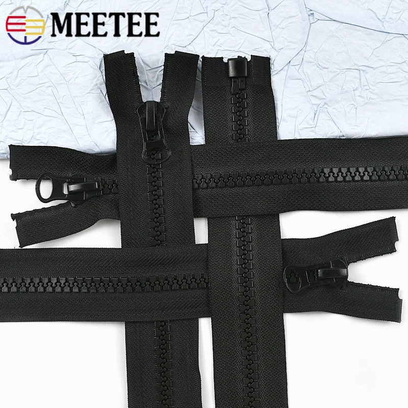 

5#8# Resin Zippers 60-300cm Open-End Zipper Backpack Luggage Garment Single/Double Slider Replace Zips Repair Kits Accessories