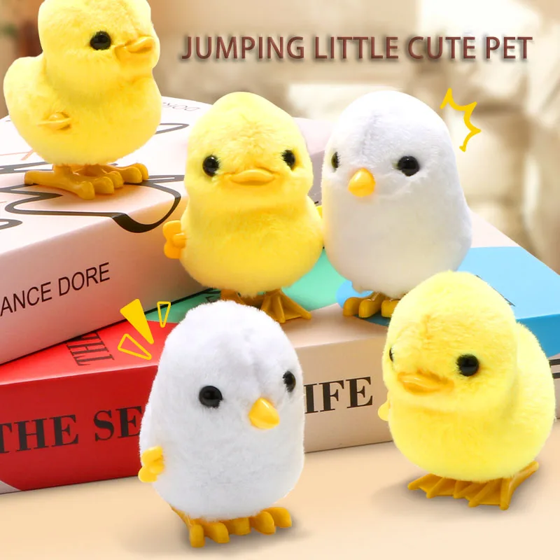 قطعتان من ألعاب الدجاج والبط القفز الممتدة، محاكاة محاكاة المشي للدجاج والبط من القطيفة، هدايا الهالوين وعيد الميلاد