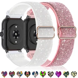 Correa elástica de nailon para reloj Amazfit, pulsera de 20/GTS Amazfit 22MM para 4/2/E/3/GTS2 Mini/GTR 4/3/Pro/2, 42mm, Bip 5 3 pro