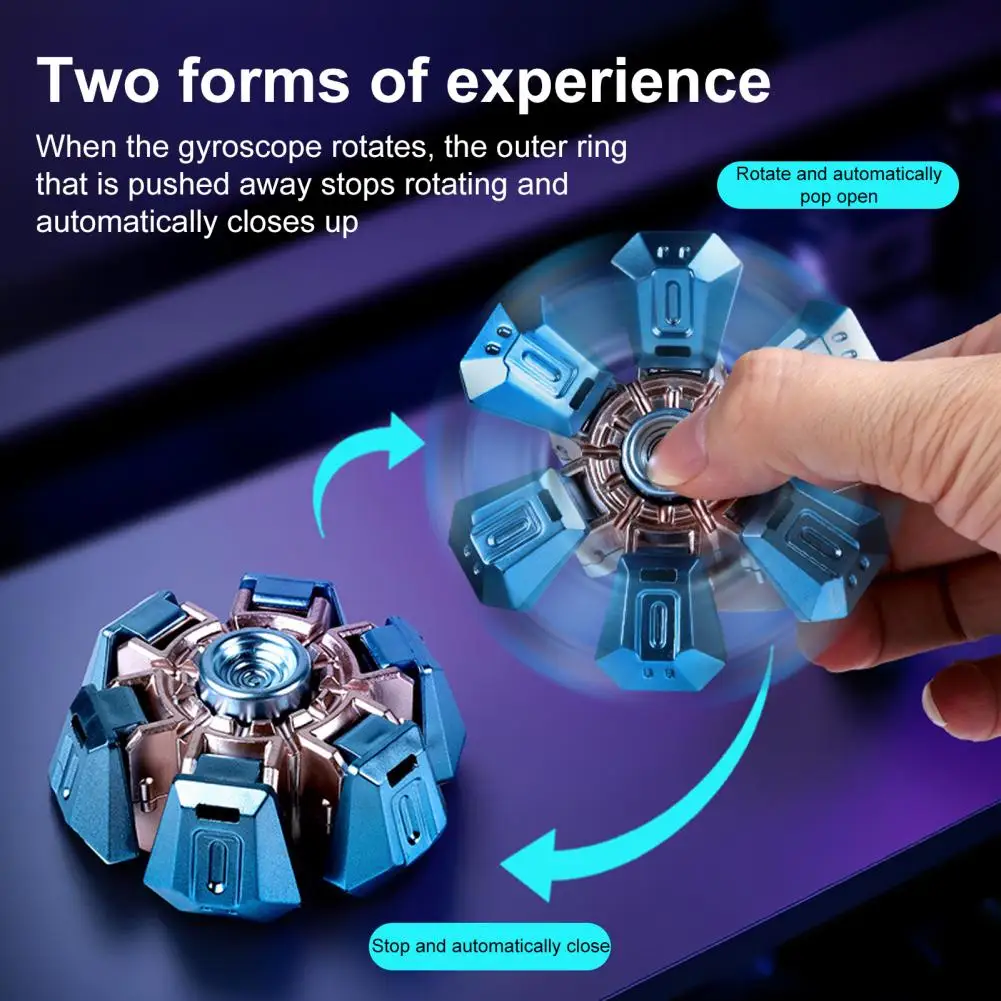 

Fidget Spinner Toy Stress Anxiety Relief Teens Adults Extendable Armor Fingertip Gyroscope Portable Travel Sensory Spinning Toy