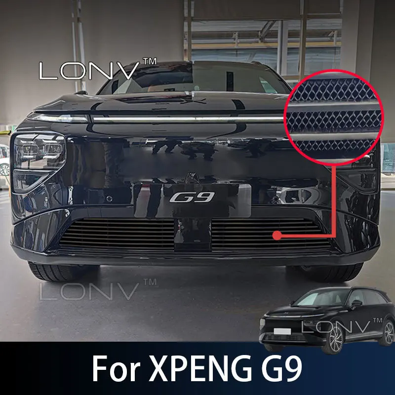 Frontgrill-Insektennetz-Schutz, Verdunkelung für Xpeng G9 2026 2027, Auto-Styling, Frontgrill-Zierleiste, Abdeckung, Karosserie-Kits, Zubehör