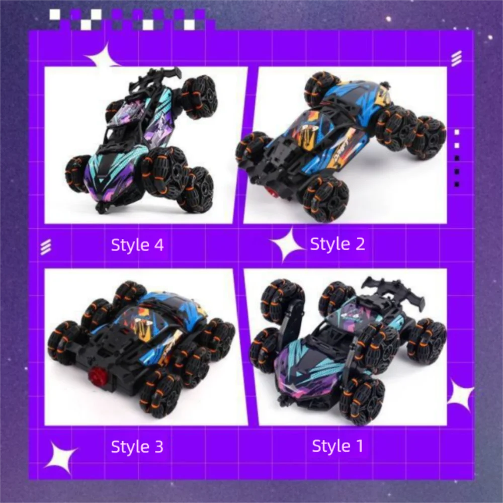 New Alloy Plastic RC Stunt Car 6x6 Spray Gas Orange Purple Spray Gas RC Off-Road Electric Vehicle Gift