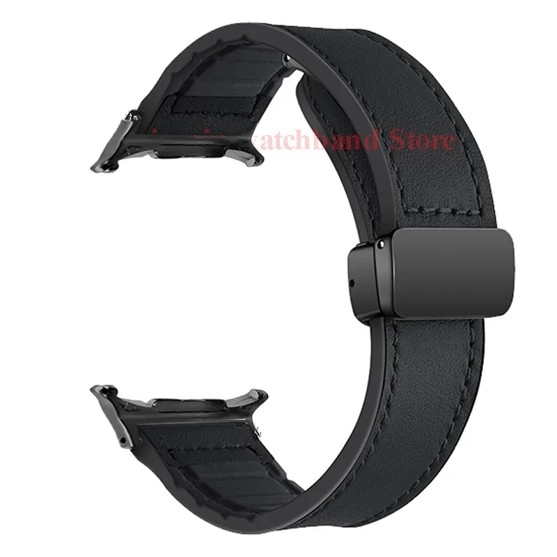Skórzana silikonowa bransoletka do zegarka Samsung Galaxy Ultra (2025) Magnetyczny pasek do zegarka Galaxy 8/8 Classic 40/44/46mm
