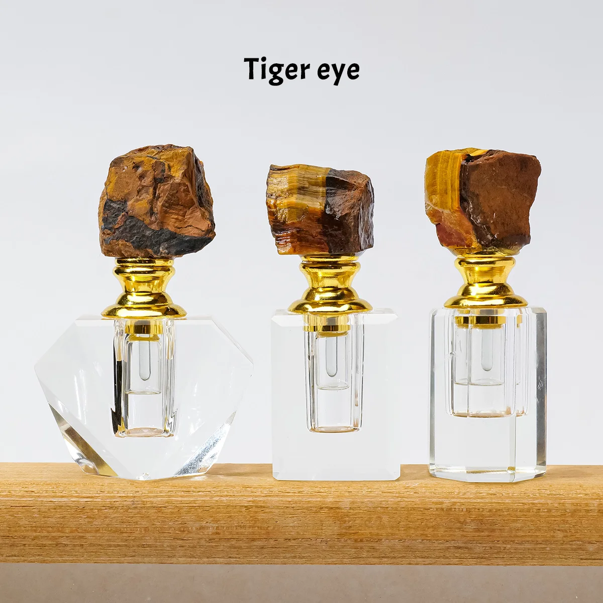 1PC Natural Amethyst Crystal Cluster Healing Stone Essential Oil Bottle Empty Refillable Perfume Dropper for Aromatherapy view 6