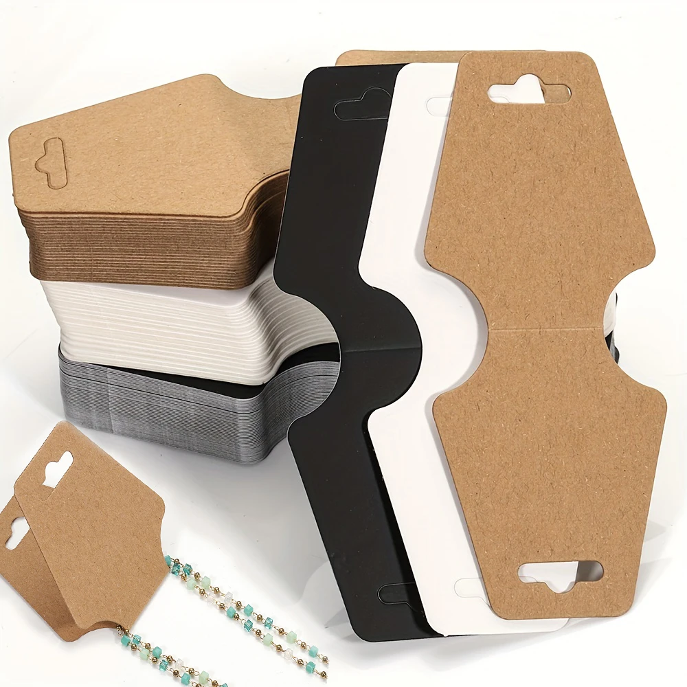 

50 шт. складная пустая крафт-карта для DIY ожерелье браслет серьги повязка для волос цена висит бирка принадлежности для изготовления ювелирных изделий