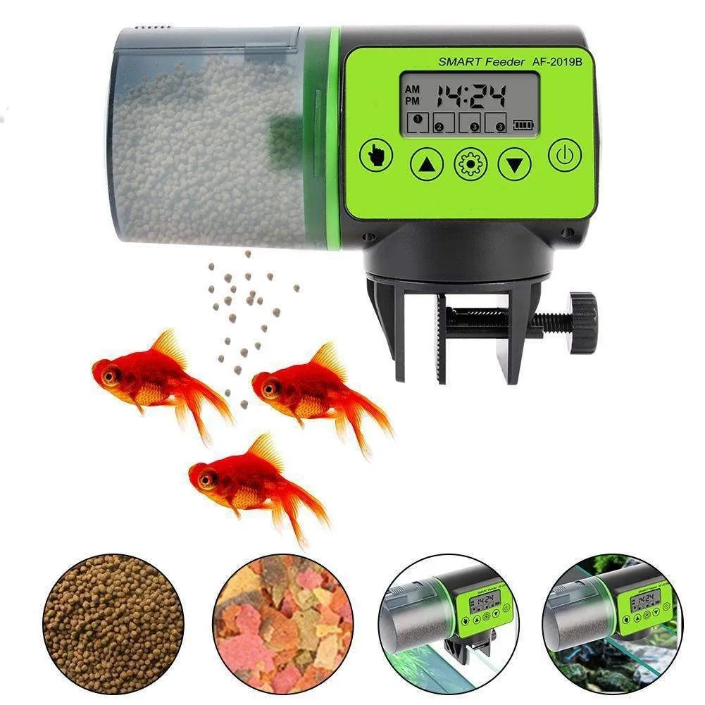 Auto Fish Feeder Moisture-Proof Automatic Fish Feeder Aquarium Tank Electrical Timer Feeder Fish Food Dispenser Tool