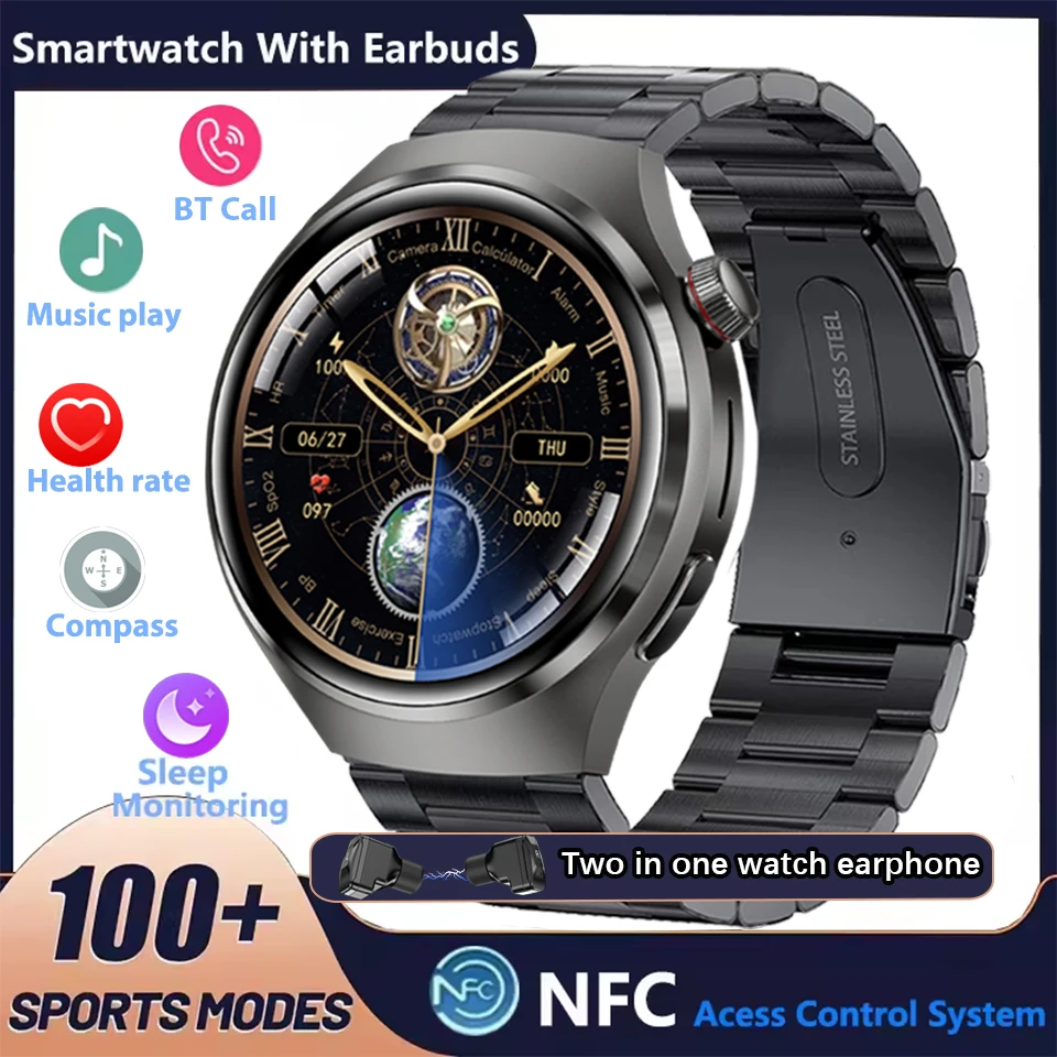 

Новые умные часы TWS 2-в-1 Bluetooth-наушники Smartwatches BT Call Наушники для воспроизведения музыки Монитор здоровья Спортивная гарнитура Smartwatch