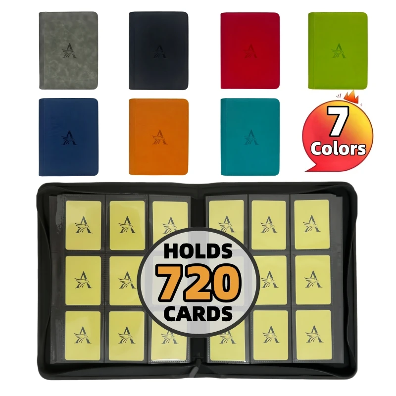 9-pocket-card-binder-720-cards-–-black-industrial-strength-storage-card-folder-for-mtg-tcg-sports-cards-collector's-dream