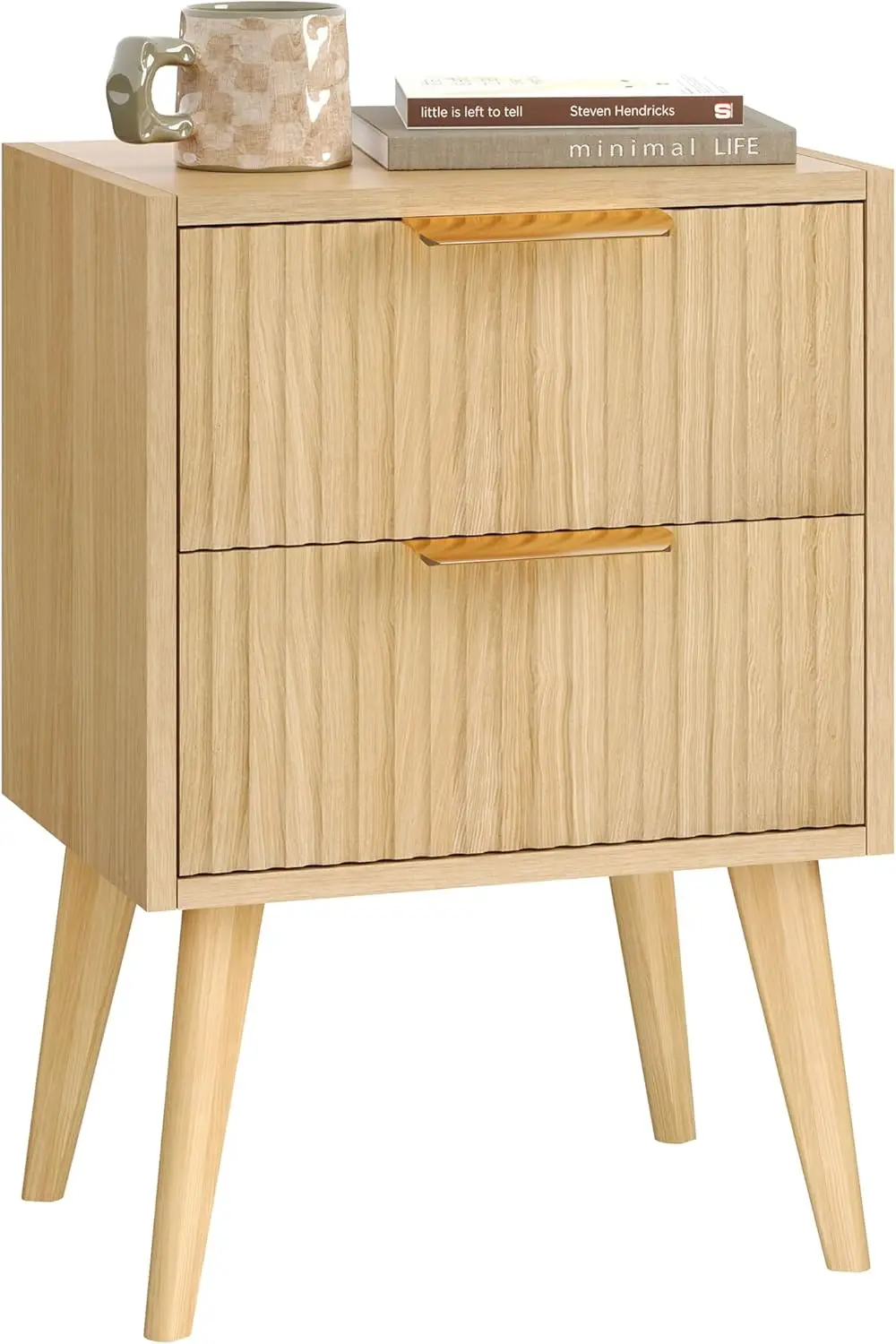 

,Small Bedside Table,Natural Wood Night Stand,Light Wood Side Table With Solid Wood Legs,End Table For Bedroom,