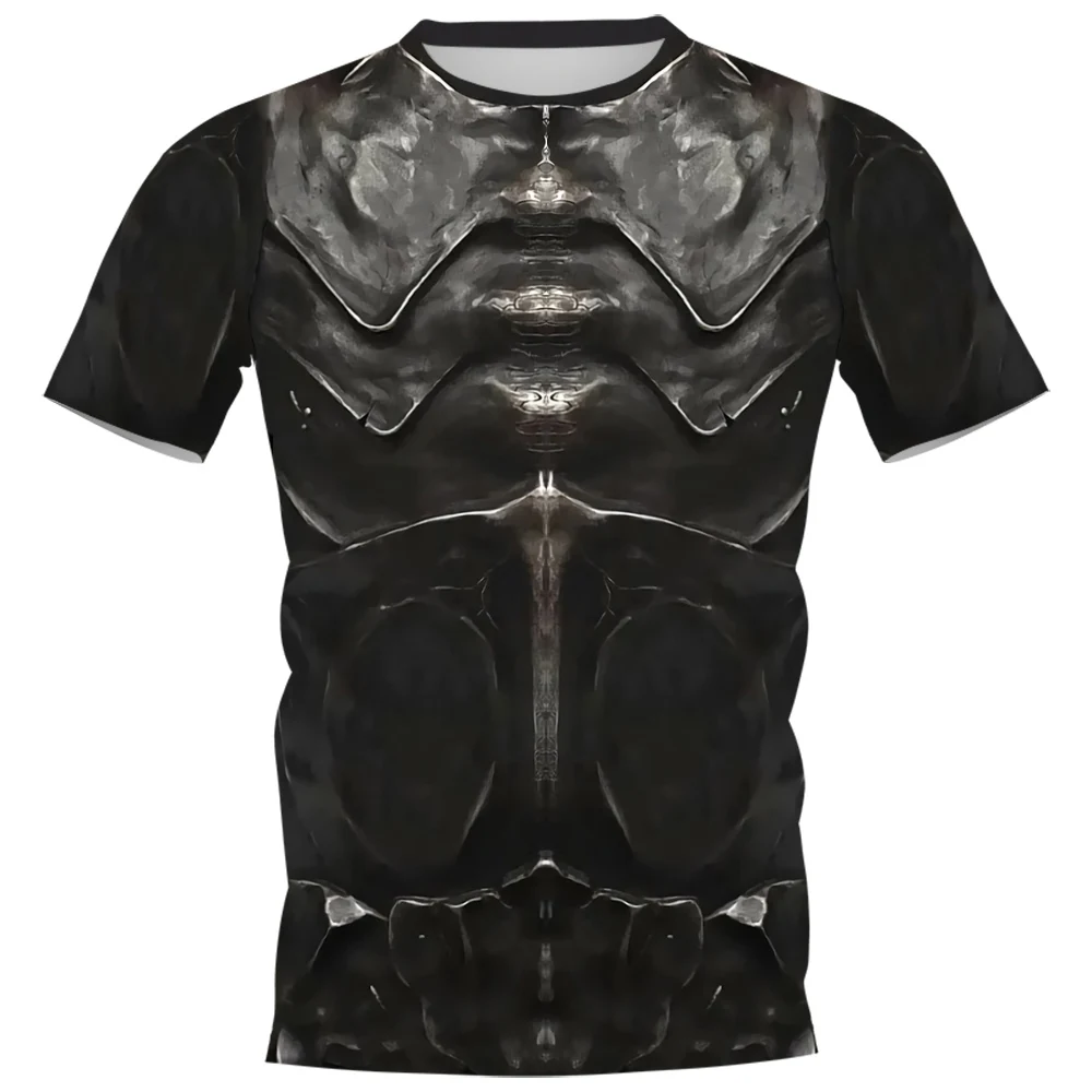 CLOOCL Men T-shirt Pattern Armor Pectoral Muscles 3D Graphics Printed Women Shirt Unisex Short Sleeve Casual Streetwear Tops