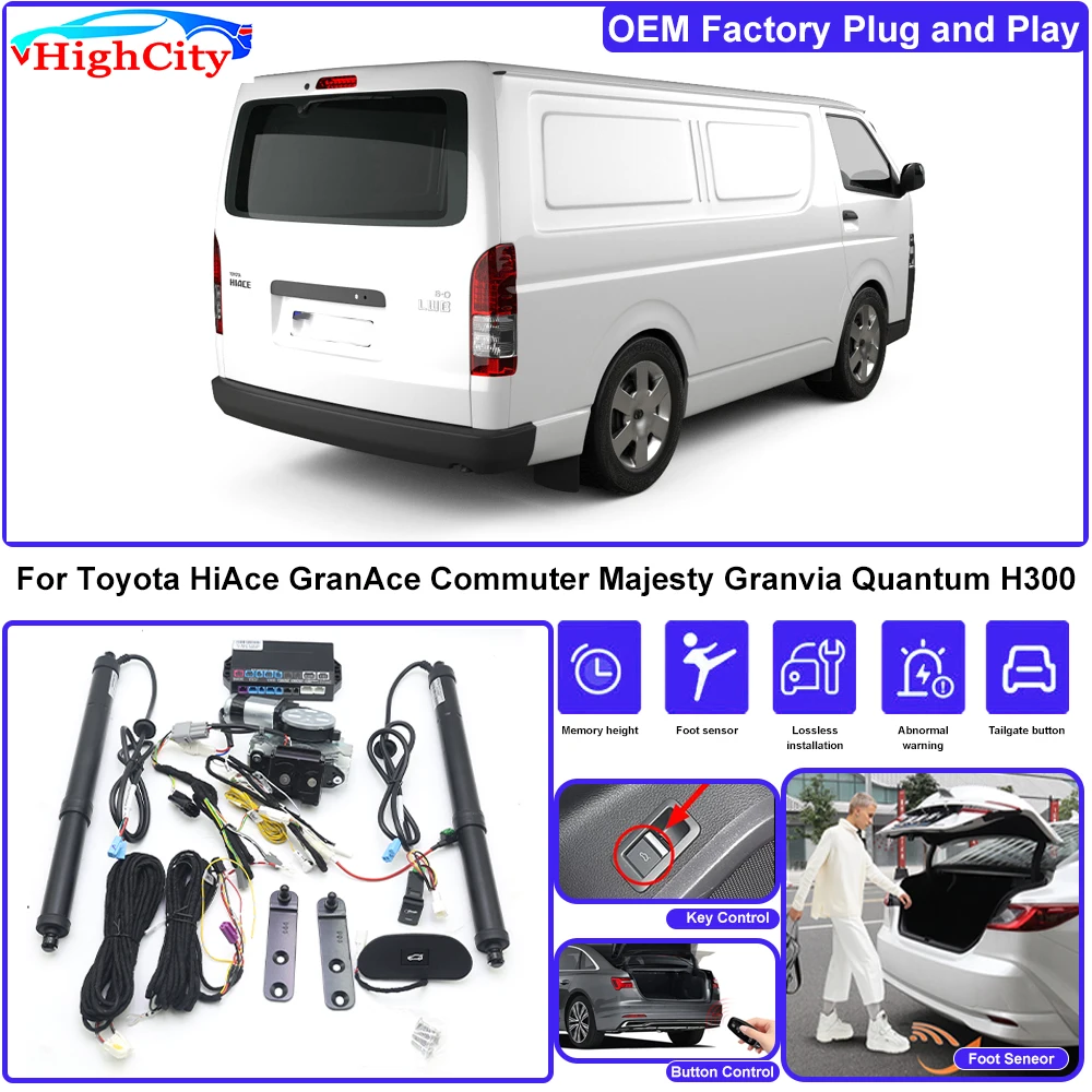 for Toyota HiAce GranAce Commuter Majesty Granvia Quantum H300 Lifting Trunk Electric Tail Gate Lift Powered Tailgate Liftgate