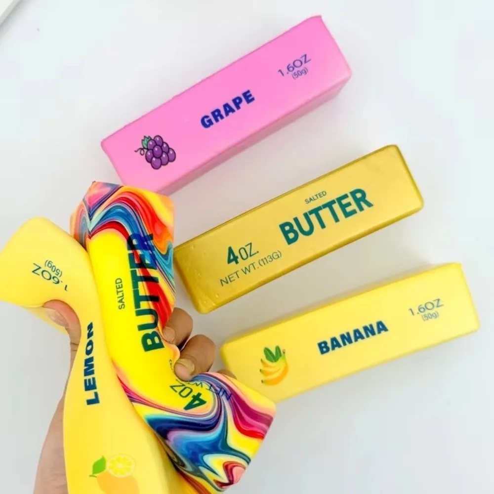 New Soft Butter Stick Stress Relief Decompression Simulated Butter Pinch Slow Rebound Slow Rising Relaxing Gift
