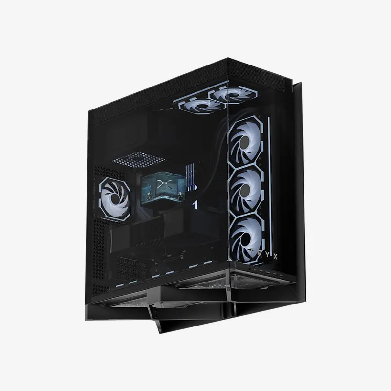 TRYX LCUA L70 Aluminium Micro ATX Full Tower High Quality Desktop Gaming Computer Case   o Glass Side Panel OEM ITX Form
