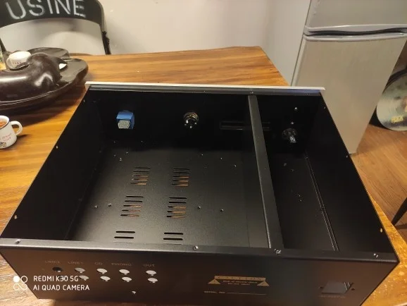 

Fashion KONDO overture Aluminum panel iron panels preamplifier diy combiner chassis DIY box amplifier case 430X140X330mm