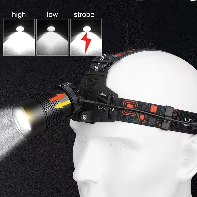 2025 New Rechargeable Headlights Super Bright Head Light Motion Sensor Front LED Headlight Flashlight Waterproof Outdoor Camping