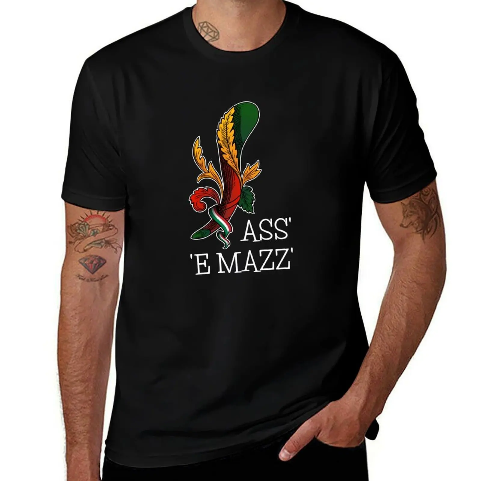 Italian Playing Cards Ace Of Clubs Asso Di Bastoni T-Shirt Holiday Party T-Shirt for Men
