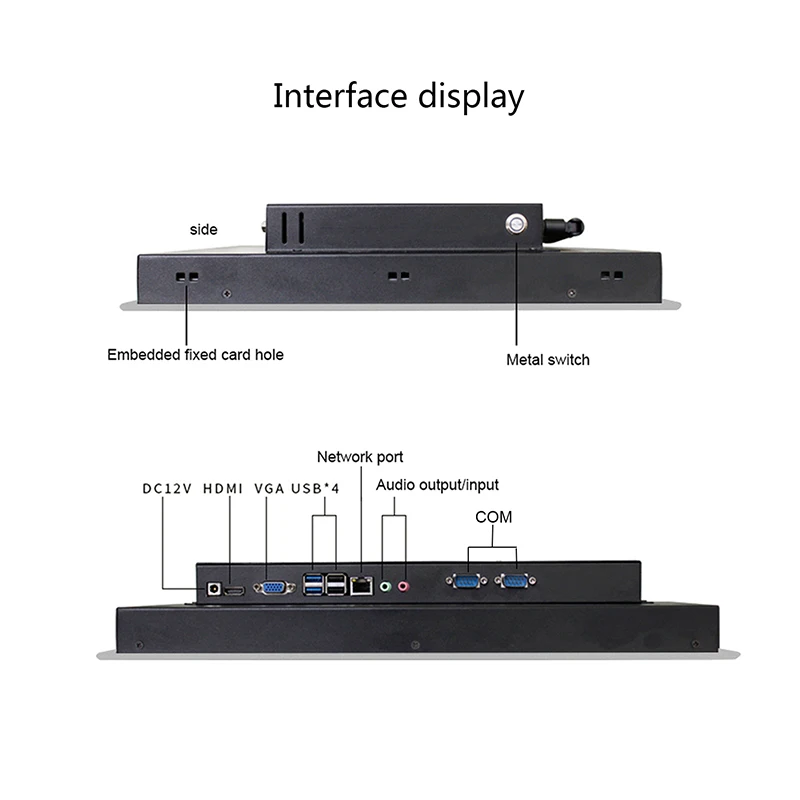 Puzzles itifs tactiles d'ordinateur industriel Intel Core i5-3337U 8 Go RAM 18.5 Go SSD 12 "15" CNC Terminal AIO PC 19/21/256 pouces