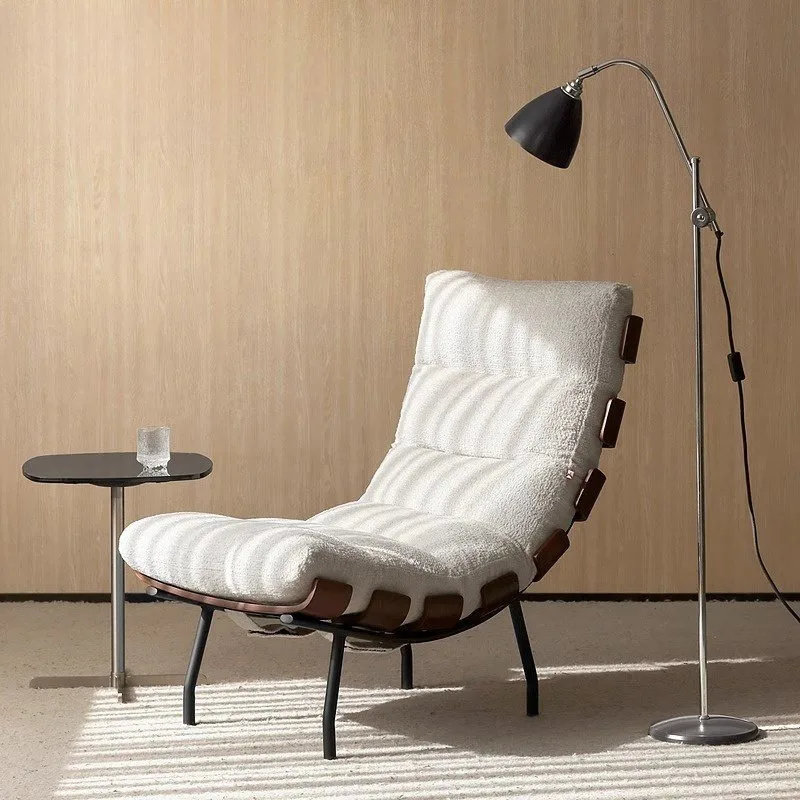 Italian minimalist sofa chair down AX spine snail Nordic single lazy leisure recliner centipede chair