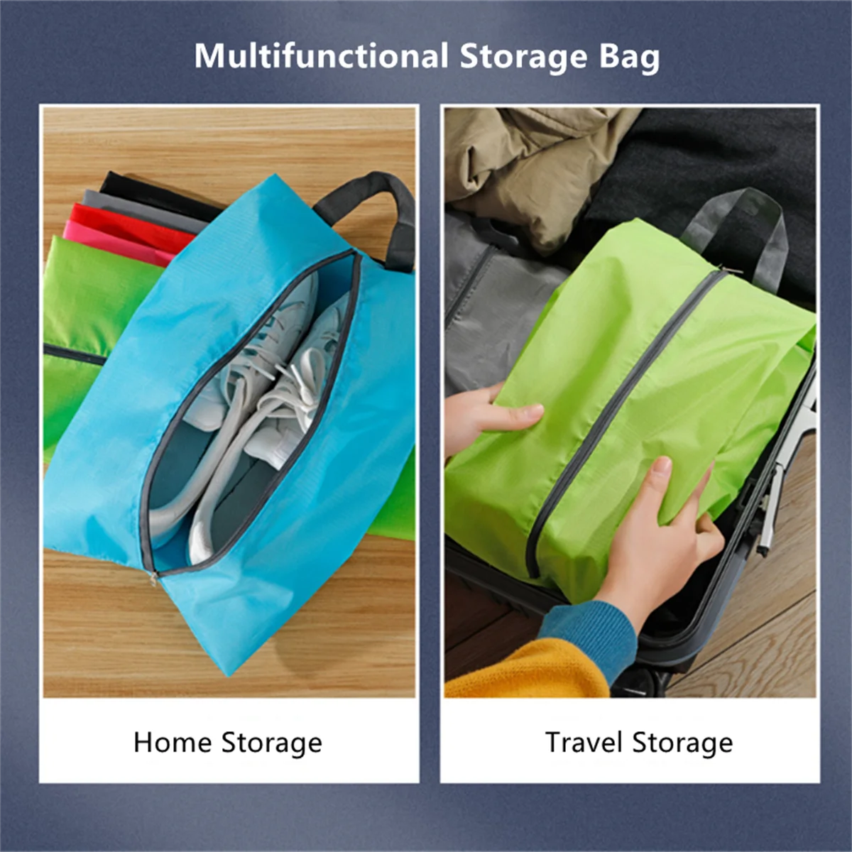 Staubdichte Schuhe Aufbewahrungstaschen Reise tragbare Nylon Schuhe Tasche mit stabilem Reißverschluss Beutel Fall wasserdichte Tasche Schuhe Organizer – Detail 2