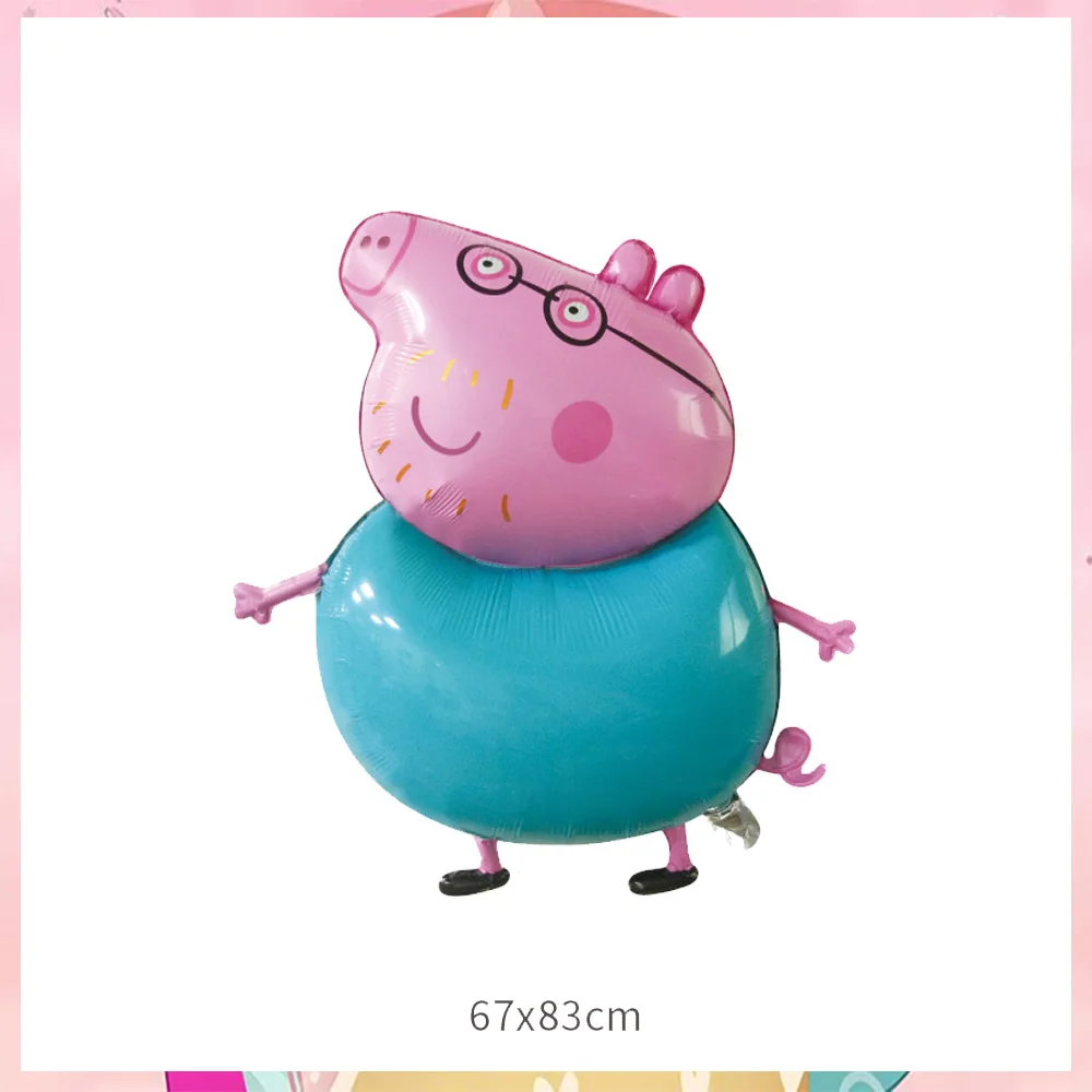 Cartoon Rosa Peppa Pig Geburtstagsparty Dekorations-Set George Pig Partyzubehör Teller Kindergeburtstag Geschenke Babyparty – Detail 13