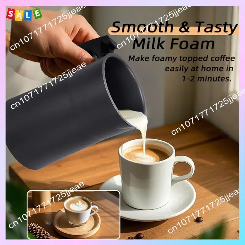 

B66C Full-Automatic Milk Frother Machine Milk Frother 4 In 1 Electric Steamer Frother Hot&Cold Milk Frother UK Plug