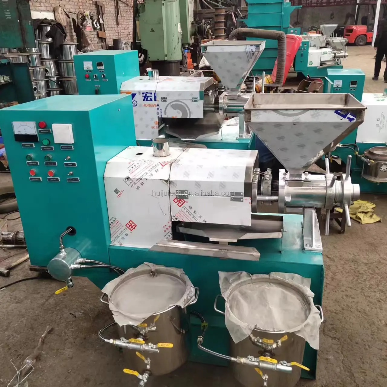 آلة استخلاص زيت البذور التجارية طارد الزيت للفول السوداني سعة كبيرة آلة ضغط زيت جوز الهند HJ-PR70C #3