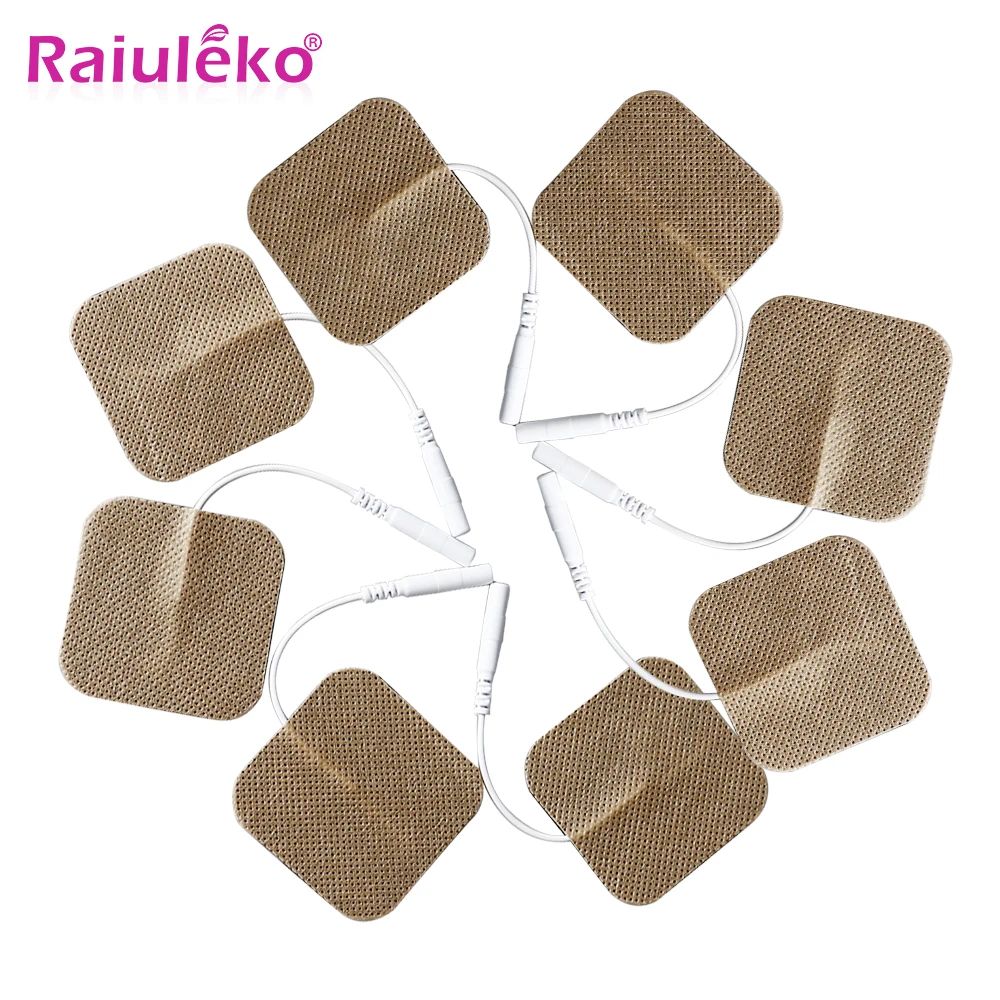 100/50pcs 5x5cm Tens Electrostimulator Body Massager Pads Non-woven Fabric Self Adhesive Replacement Patch Health Weight Loss