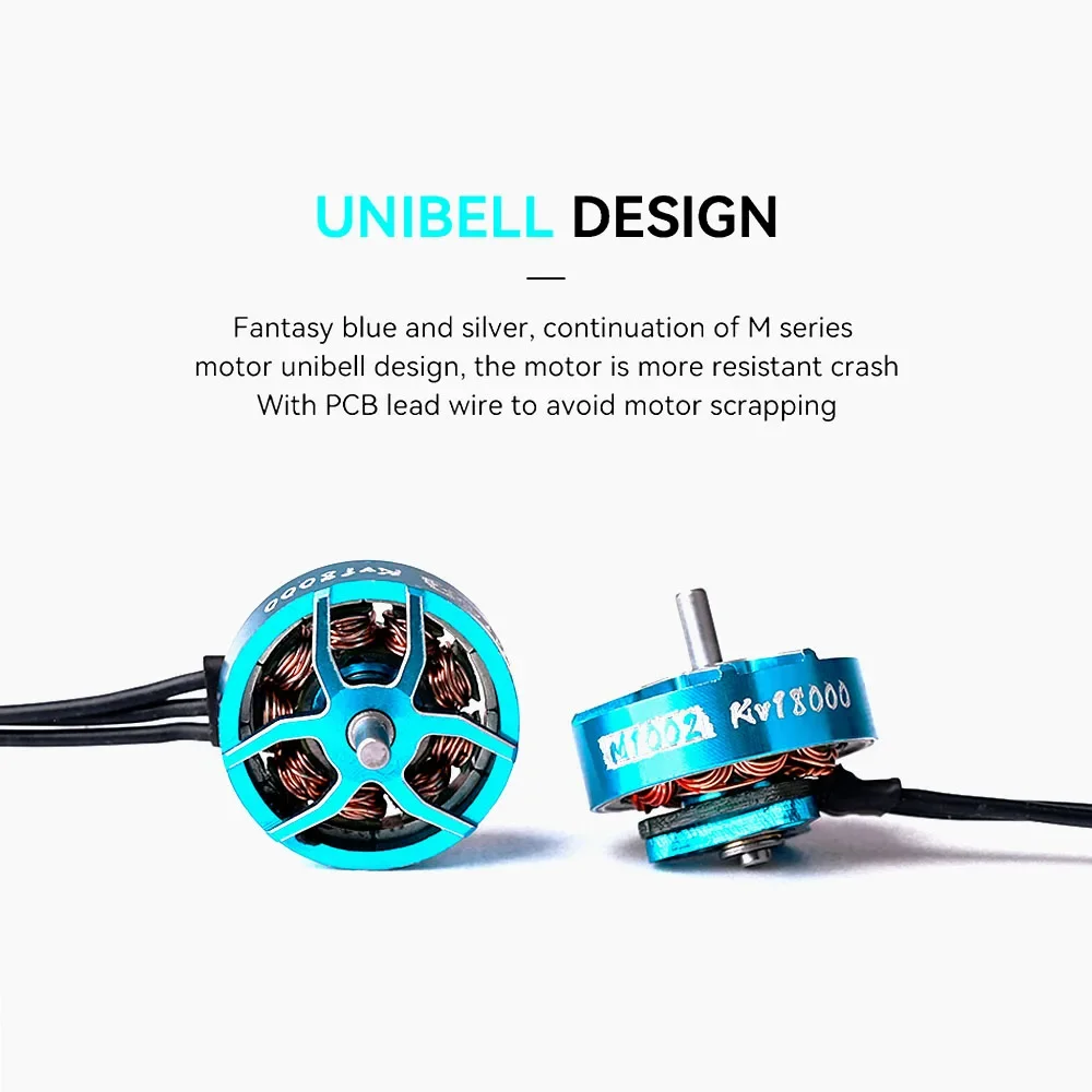 

T-MOTOR M1002 KV18000 Micro 1S Brushless Motor Suitable for 75mm FPV Tinywhoop Racing Drones
