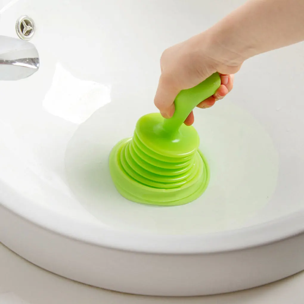 Toilet Kitchen High Sink Bath Plunger Waste Water Pipe Tools green