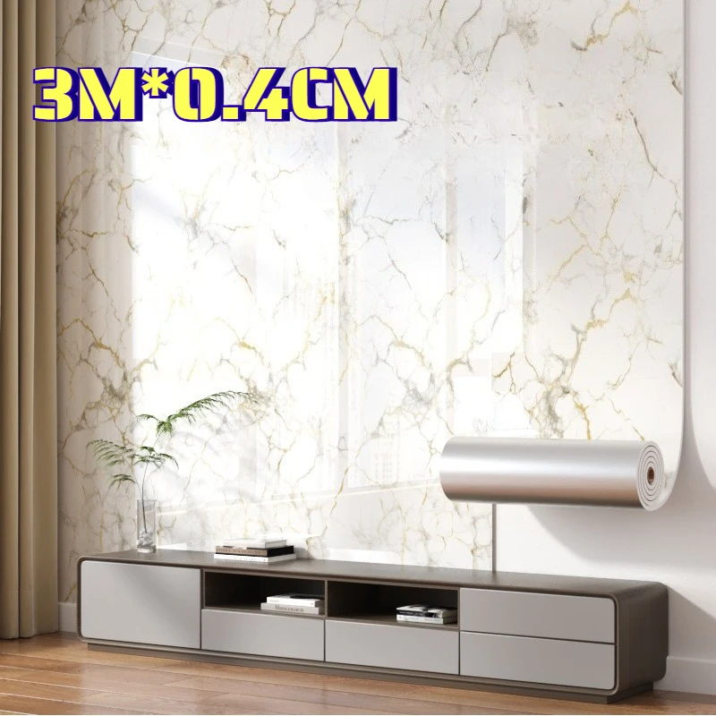 

3D Imitation Marble Wallpaper Self Adhesive Material Waterproof Thick Marble Tile Wall Sticker Bedroom Kitchen Bathroom Decor