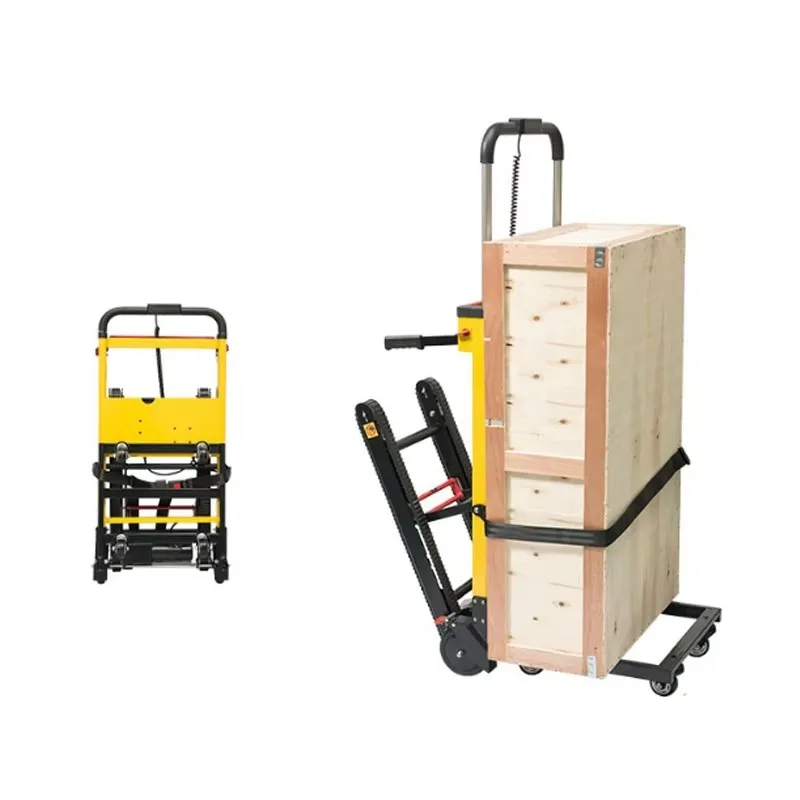 

Best-salling Portable Foldable Electric Track Climbing Handcart Crawler Type Stair Climber Machine Four-Wheel Platform Trolley C