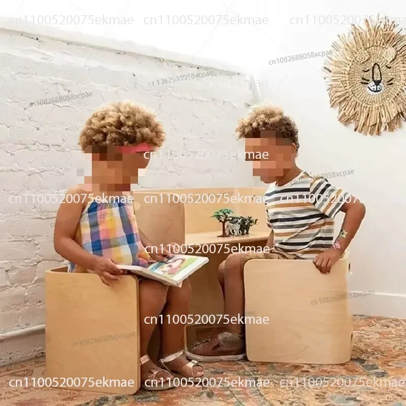Table and Chair Set Multifunctional Study Dining Toy Desk for Home Kindergarten Use