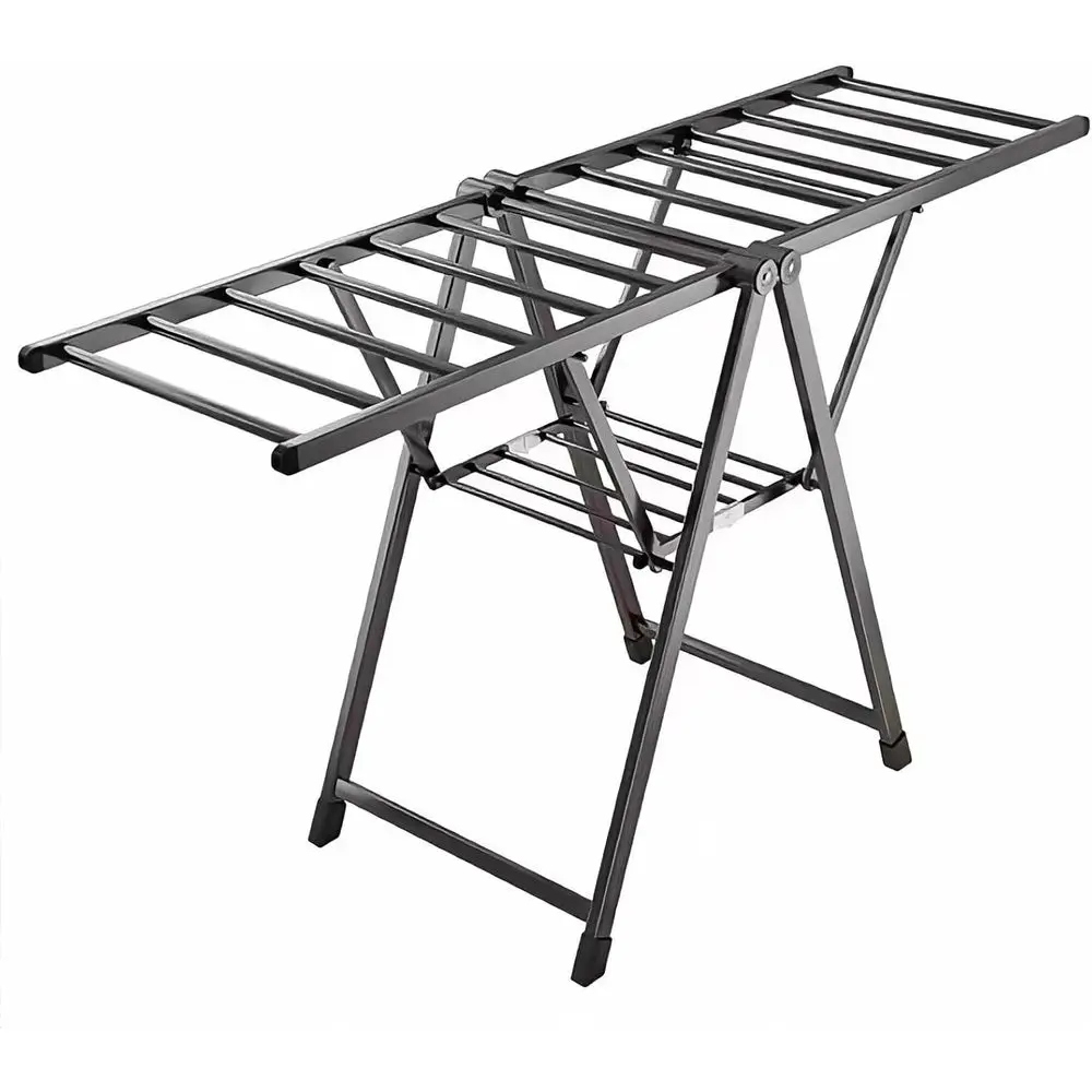 

Adjustable 2-Tier Folding Laundry Drying Rack with Removable Drying Bars for Easy Hanging