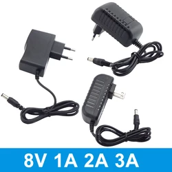 Universal 8V 1A 2A 3A Power Supply Adapter AC DC Adapter Charger Converter for LED Light Lamp CCTV Camera Router