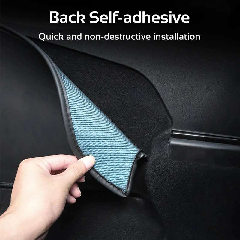 For Tesla Model 3 / Y Leather Side Defense Anti-kick Pad Center Control Anti-dirty Pad Protective Cover Car Interior Accessories