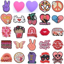Love Peace Cute Cartoon Shoe Accessories Shoe Decoration Charms for Kids Boys Girls Birthday Party Gift