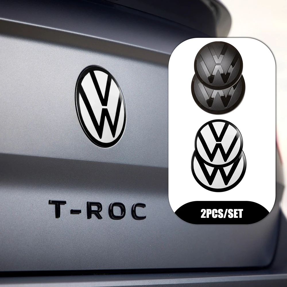 2pcs Car Front Grill Badges Rear Trunk Emblem Lid Covers Logo Sticker For Volkswagen VW MK6 MK7 MK7.5 MK8 GOLF 7 variant