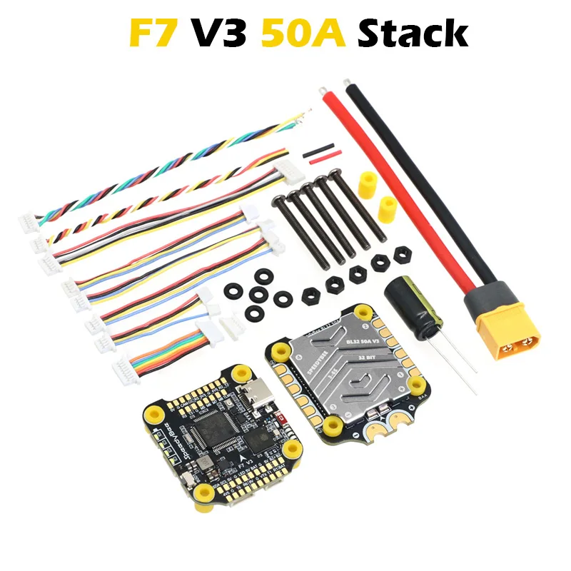 

SpeedyBee F7 V3 50A Stack F722 Управление полетом BL32 50A 4in1 ESC3~6S Lipo с анализатором Blackbox Подходит для деталей RC FPV Drone