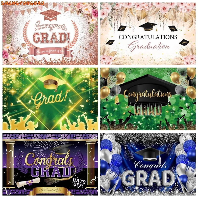 

Class of 2025 Graduation Prom Congratulations to Graduates Photo Backdrop Props Congrats Grad Graduation Party Background Banner