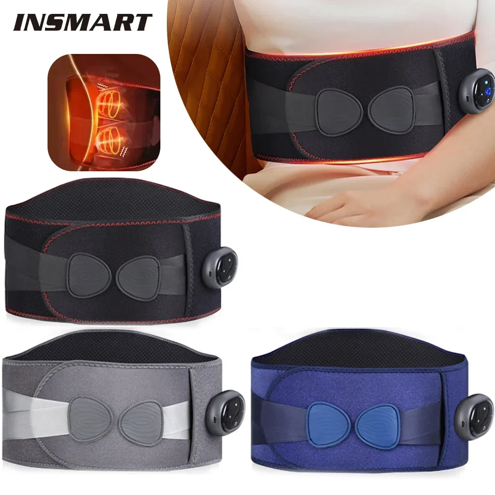 

Портативный электрический тепловой массажный поясной бандаж, поддерживающий пояс, массажер для талии, электрическая поддержка спины, поясничная физиотерапия, нагревательный пояс