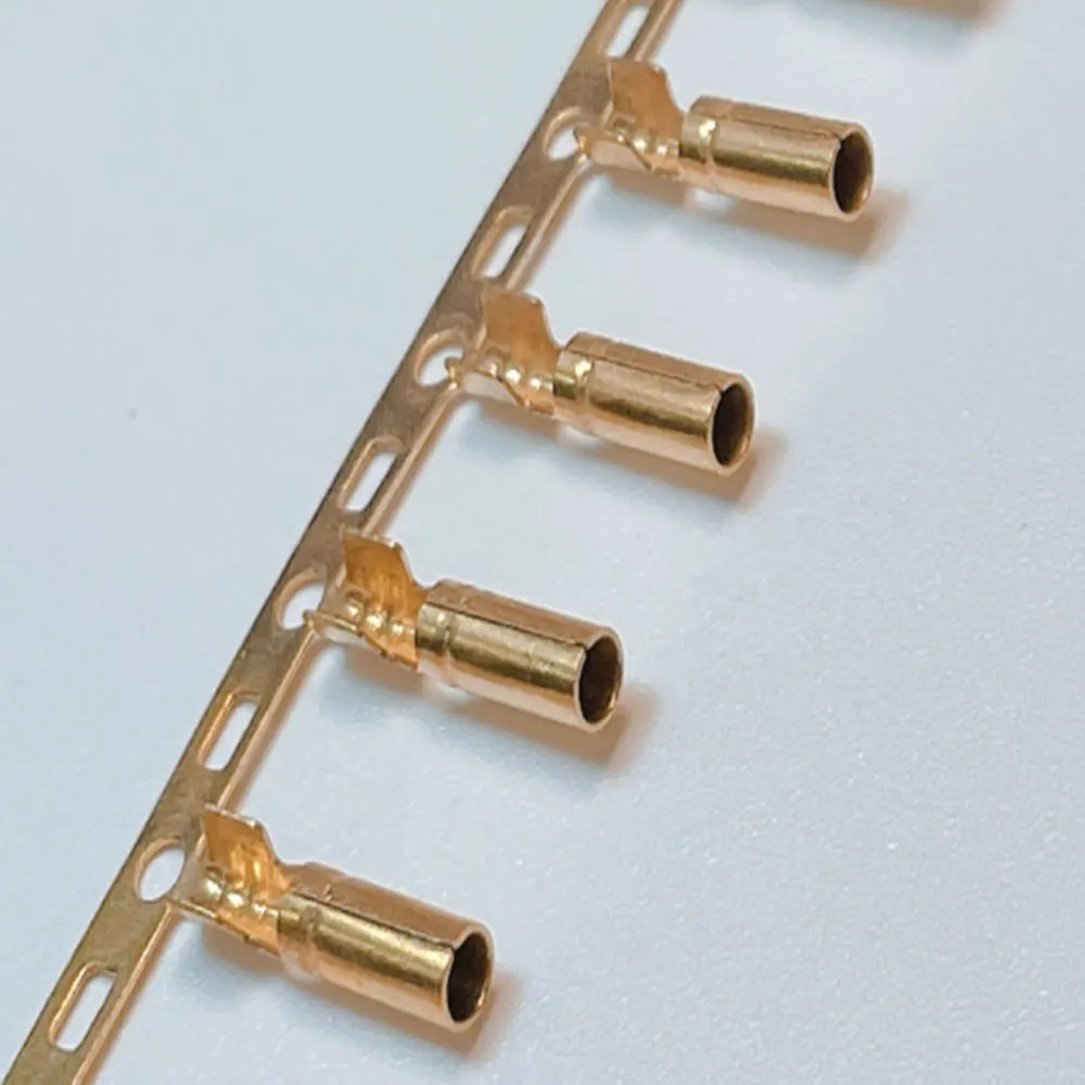 Gilded Stamping Female Pogo Pin Plug Pins For Pcb Smd Electrical Connector