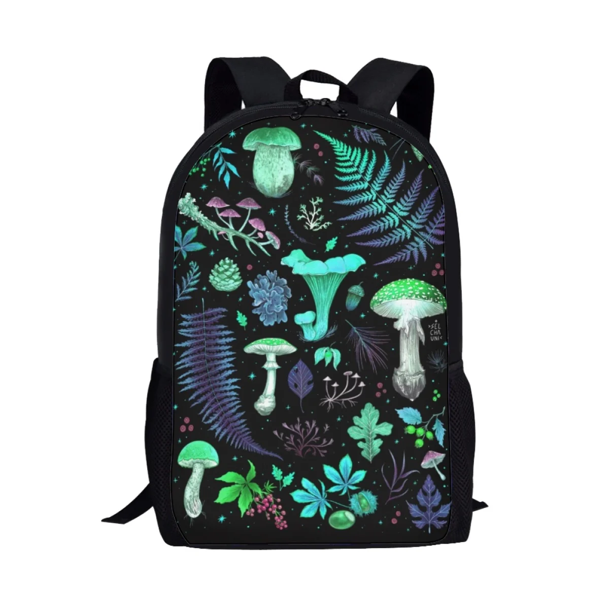 Mulheres mochila cogumelo impressão 3d adolescente meninas mochila portátil casual sacos de livro estudante universitário mochila