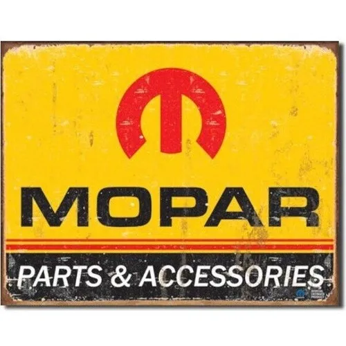 Mopar Logo Parts 64-71 Metal Tin Sign Retro Man Cave Bar 40.5x31.5 Genuine USA --Tin Sign