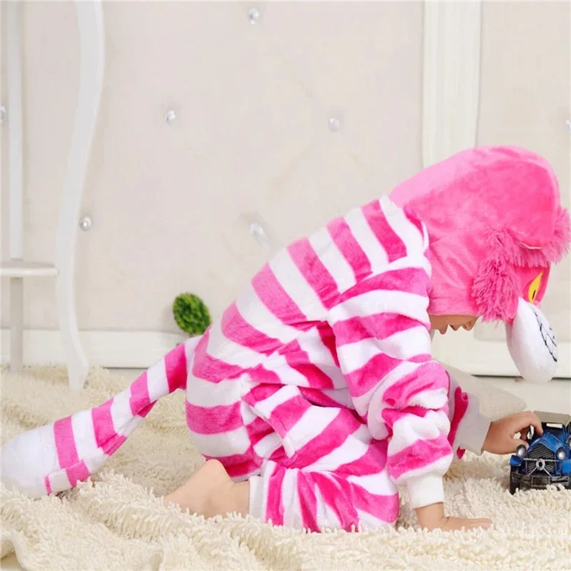 Kigurumi Children Christmas Sleepsuit Cheshire Cat Pajamas Onesie Animal Rompers Jumpsuit Cartoon Cosplay Costumes Pyjama