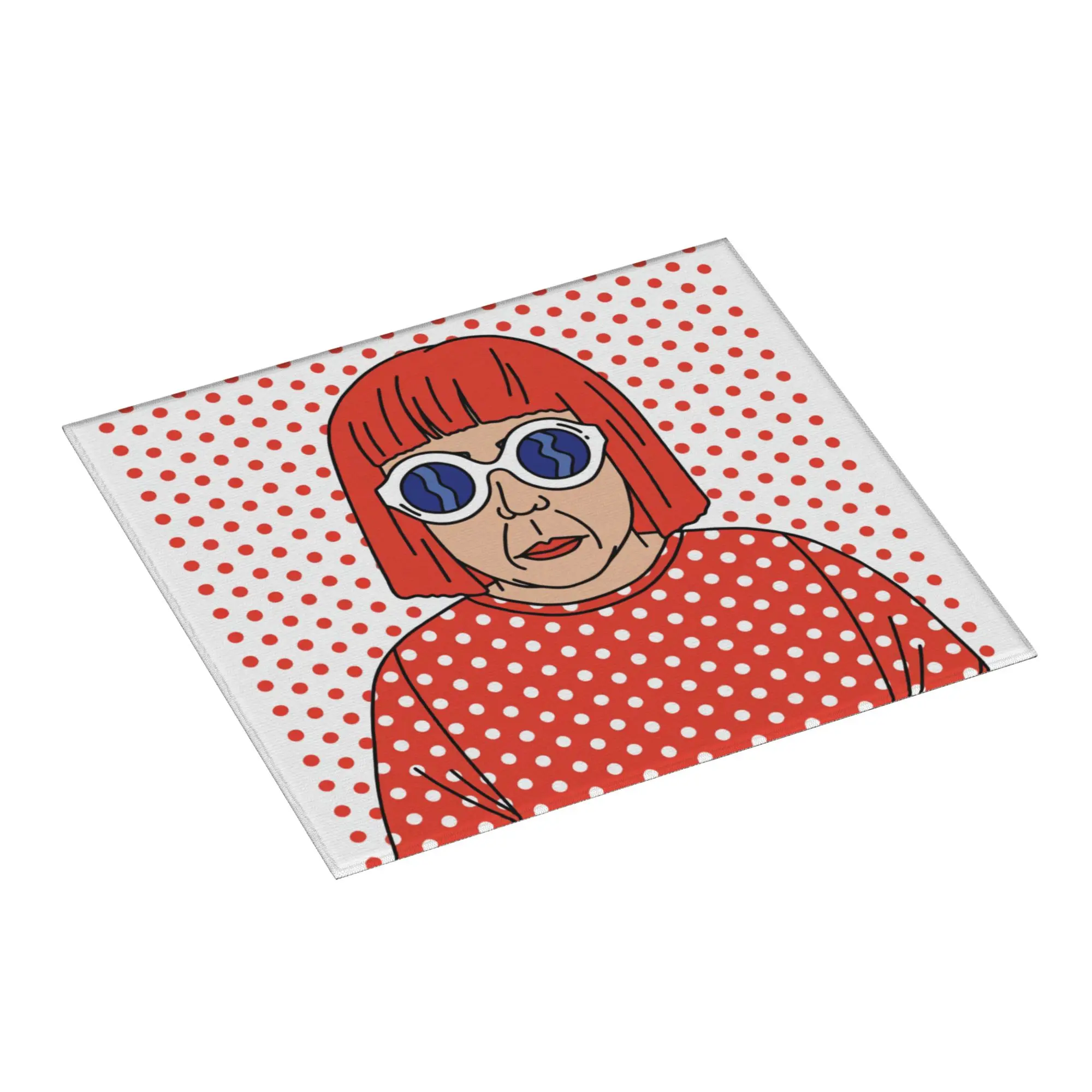 Crazy Design Yayoi Kusama Anime Drying Mat For Kitchen Waterproof Non‑Slip Oil Proof Reusable Polka Pop Countertop Protector Mat