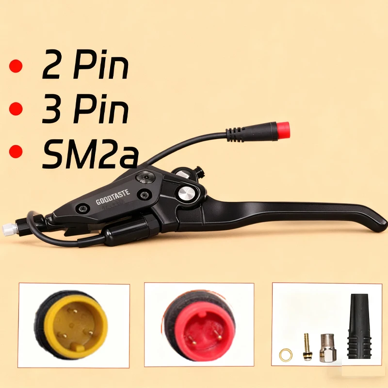

2 pin 3 pin Sm E Bike Brake Lever Left Right Brake Levers Double Brake Lever Power off Bicycle for Ebike Electric Scooter